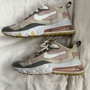 Nike Air Max 270 React in Pink and Gray